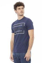 Blaues Baumwoll-T-Shirt