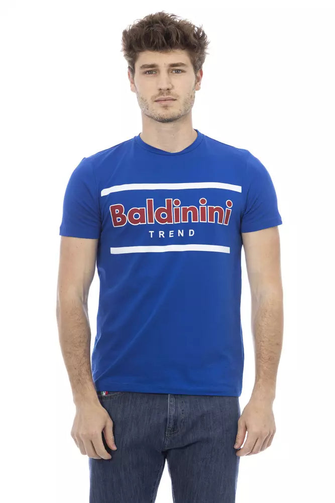 Blaues Baumwoll-T-Shirt