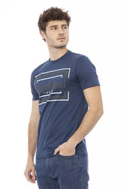 Blaues Baumwoll-T-Shirt