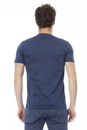 Blaues Baumwoll-T-Shirt