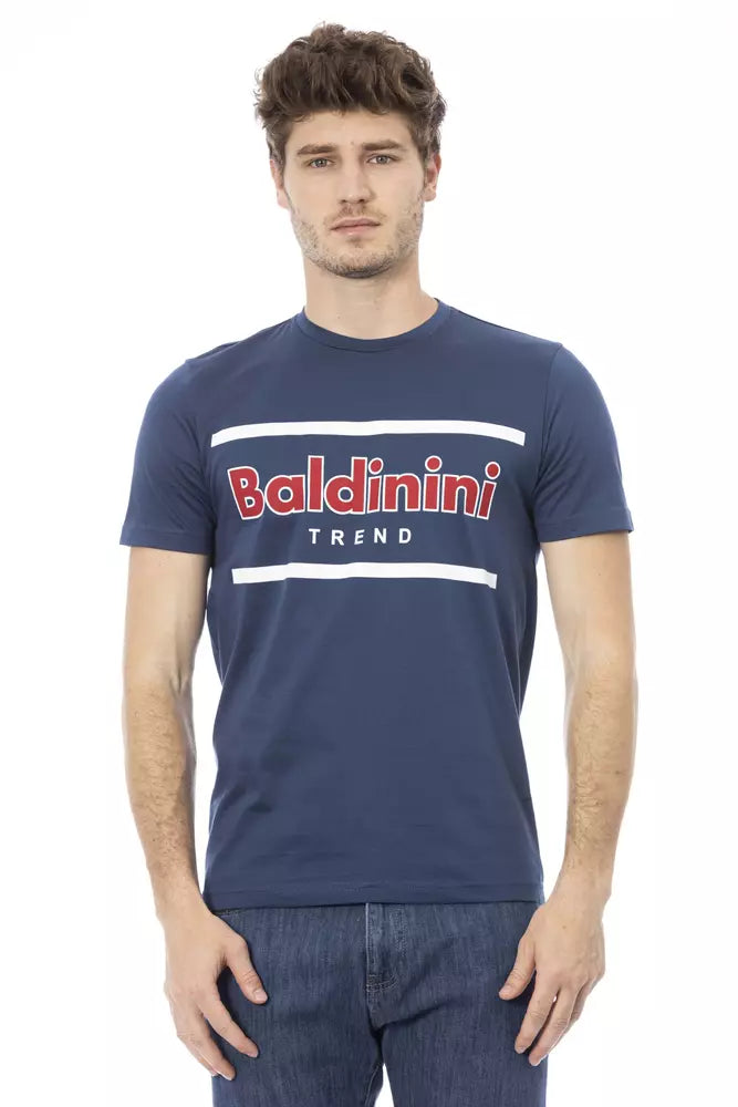 Blaues Baumwoll-T-Shirt