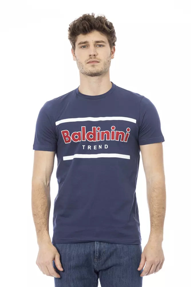 Blaues Baumwoll-T-Shirt