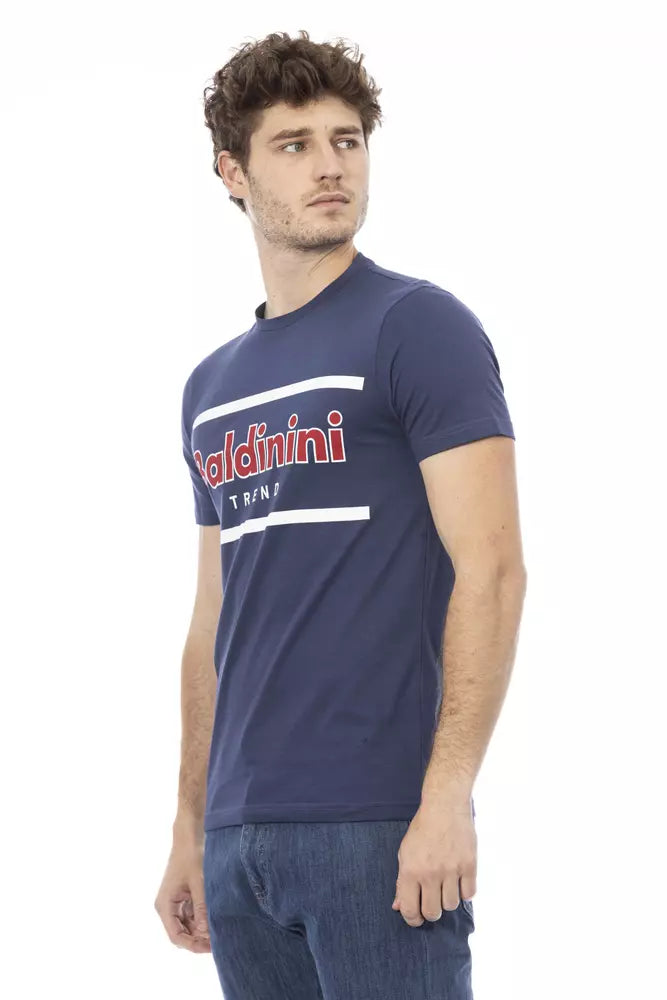 Blaues Baumwoll-T-Shirt