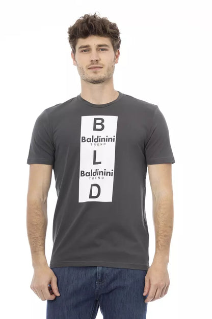 Graues Baumwoll-T-Shirt