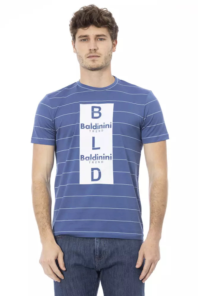 Blaues Baumwoll-T-Shirt