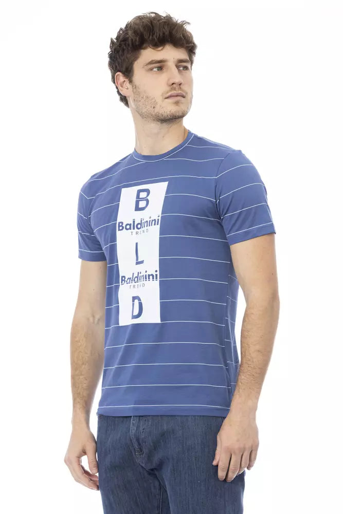 Blaues Baumwoll-T-Shirt