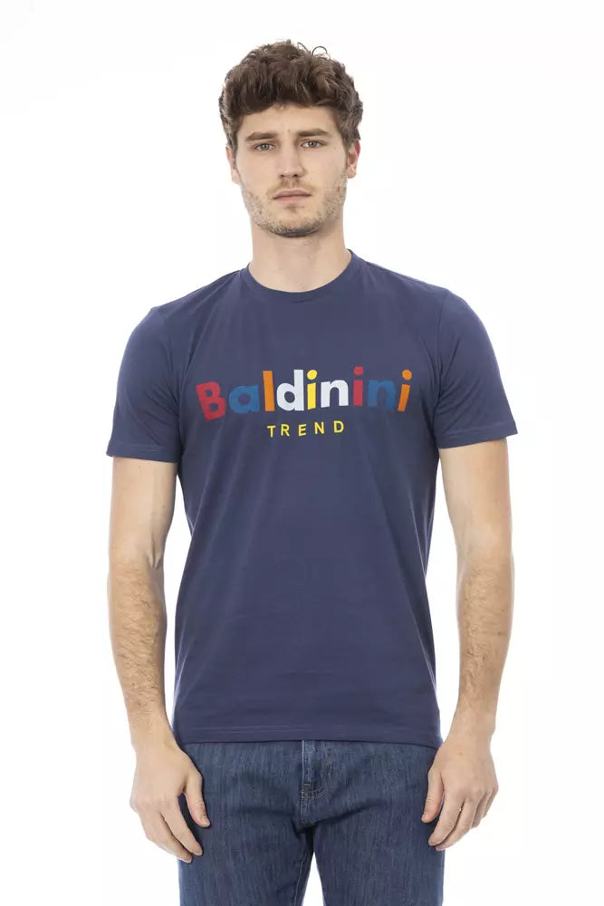 Blaues Baumwoll-T-Shirt