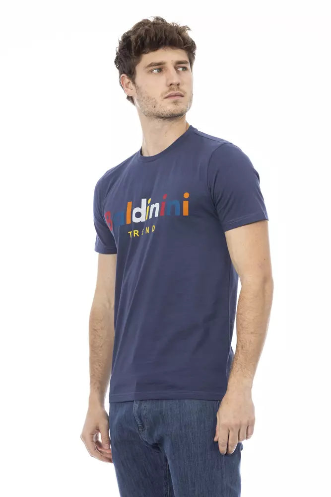 Blaues Baumwoll-T-Shirt