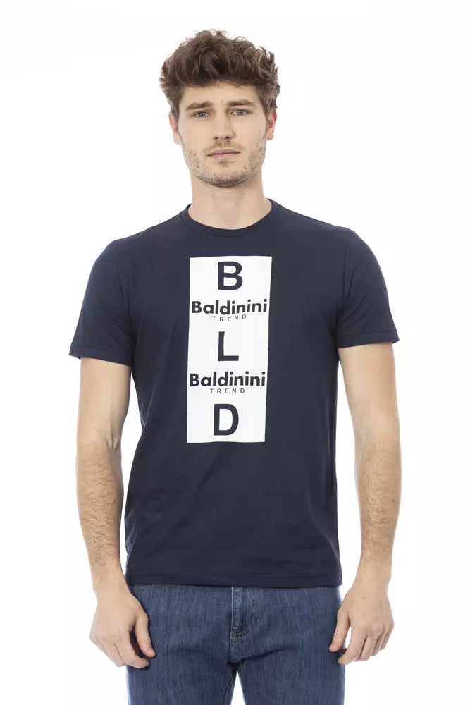 Blaues Baumwoll-T-Shirt