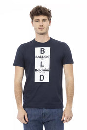 Blaues Baumwoll-T-Shirt