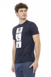 Blaues Baumwoll-T-Shirt