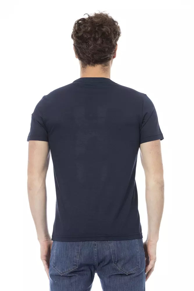 Blaues Baumwoll-T-Shirt