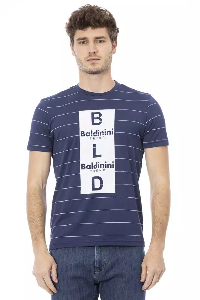 Blaues Baumwoll-T-Shirt