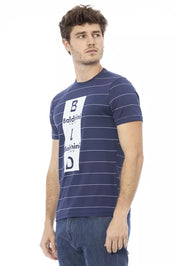 Blaues Baumwoll-T-Shirt