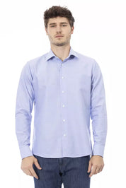 "Light Blue Cotton Men Shirt"