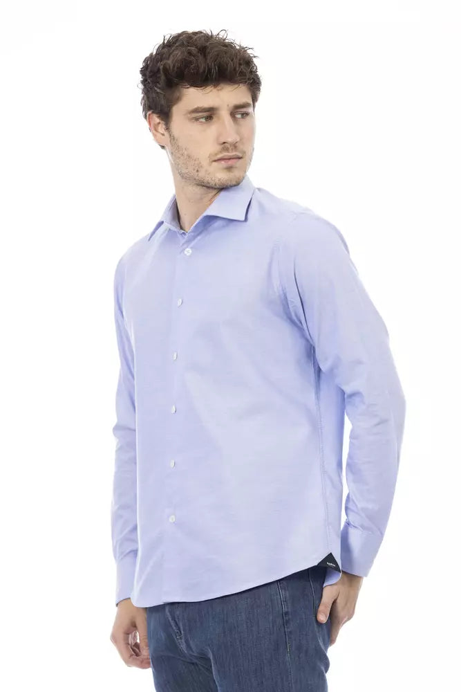 "Light Blue Cotton Men Shirt"