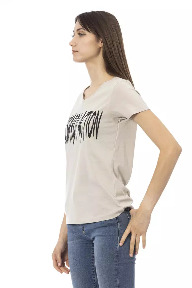 Tops et t-shirts en coton beige