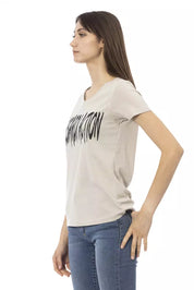 Tops et t-shirts en coton beige