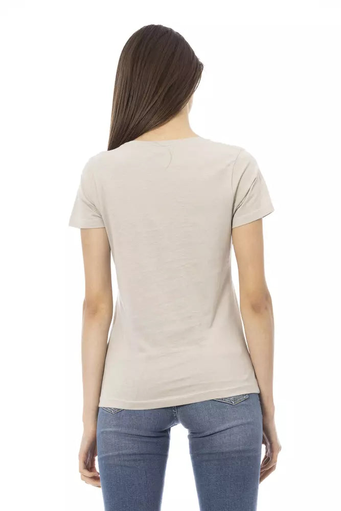 Tops et t-shirts en coton beige