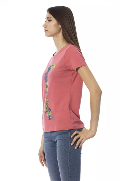 Fuchsiafarbene Baumwoll-Tops und T-Shirts