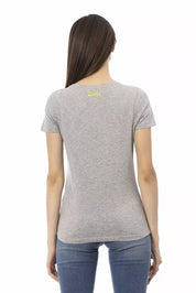 Gray Cotton Women Top