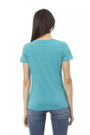 Light Blue Cotton Women Top