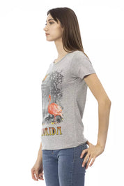 Gray Cotton Women Top