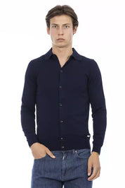 Blue Cotton Men Shirt