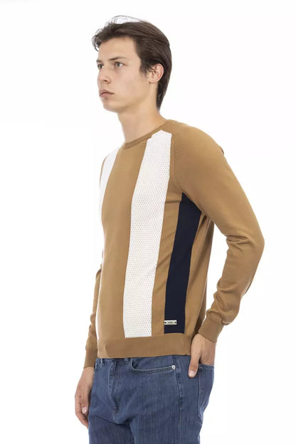 Brauner Baumwollpullover