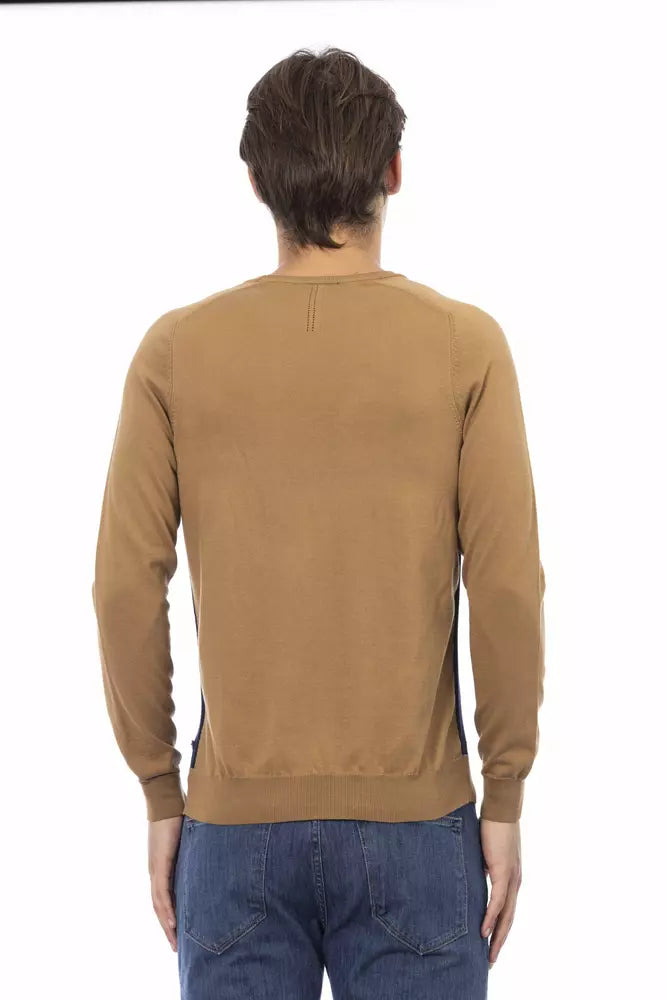 Pull en coton marron