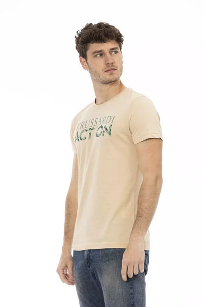 T-shirt en coton beige