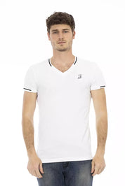 White Cotton Men T-Shirt