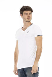 White Cotton Men T-Shirt