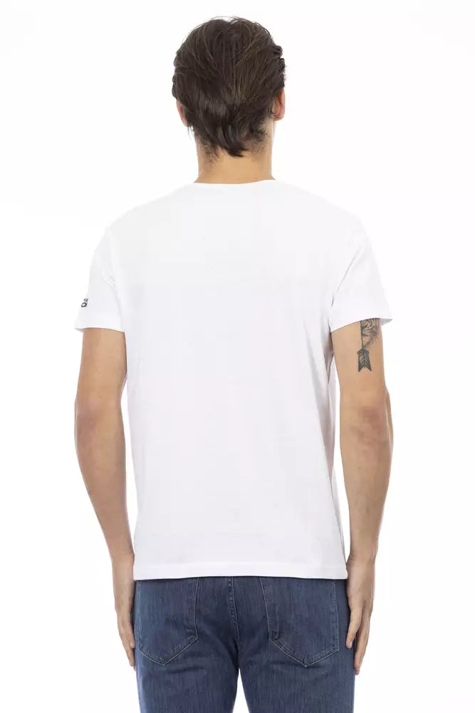 White Cotton Men T-Shirt