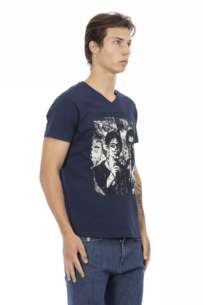 T-shirt en coton bleu