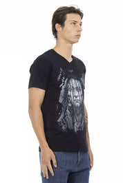 Black Cotton Men T-Shirt