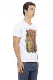 White Cotton Men T-Shirt