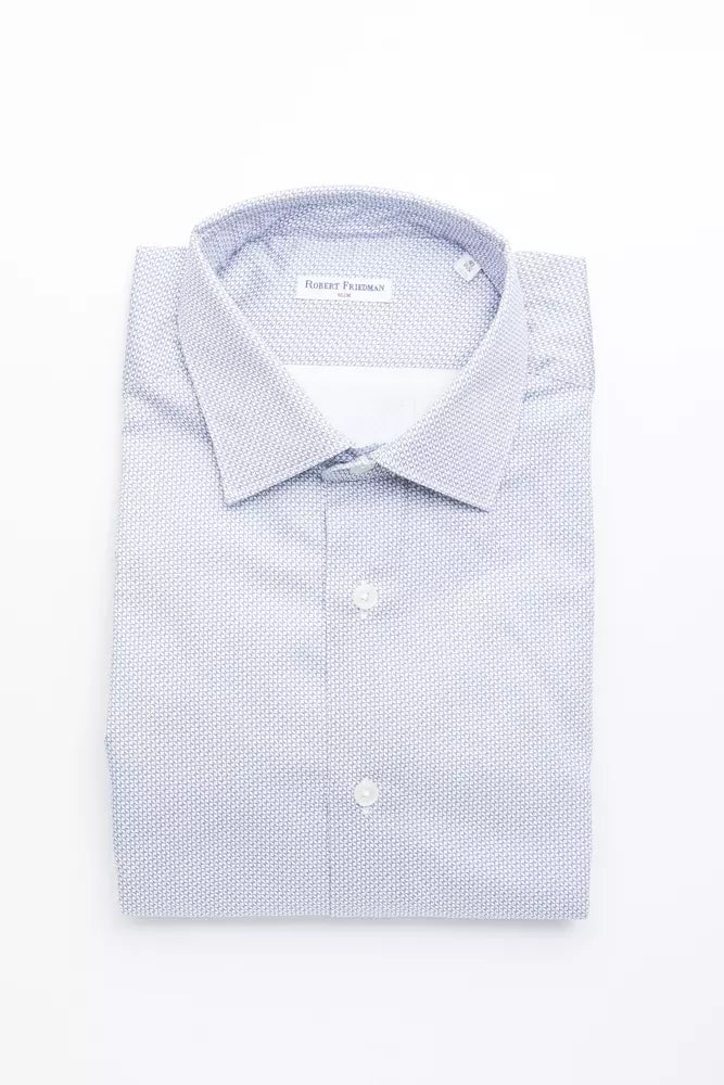 Chemise en coton bleu clair