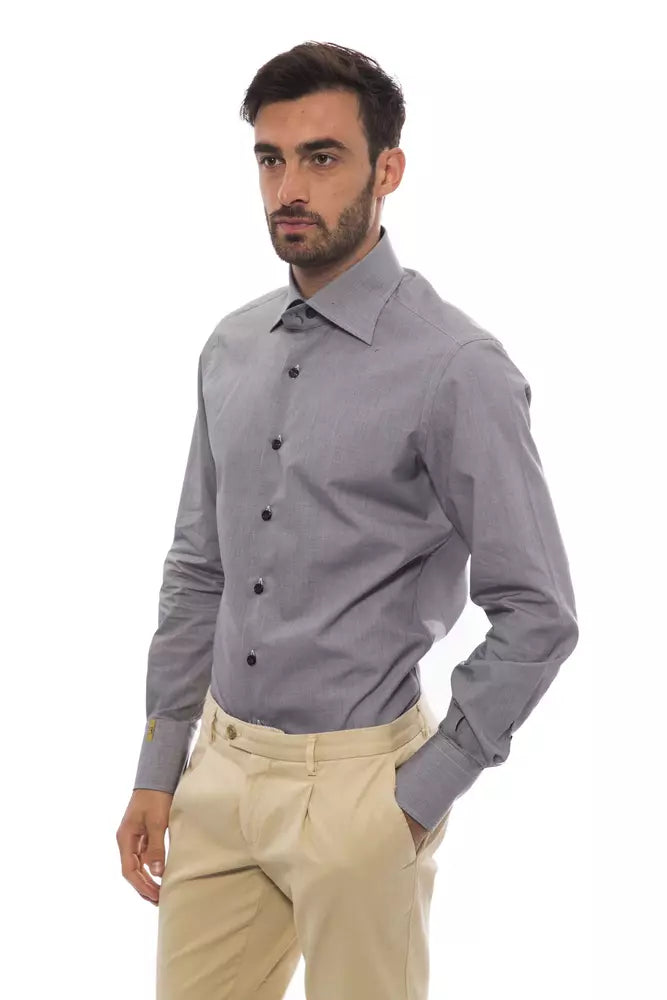 Chemise en coton noir/blanc