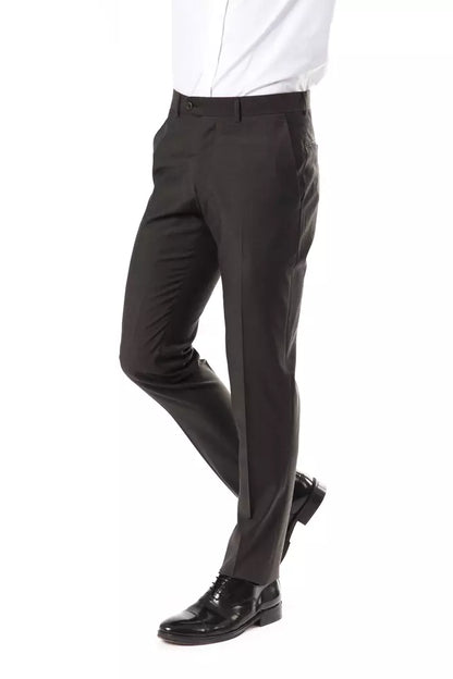 Gray Wool Men Pants