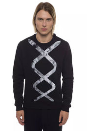 Black Cotton Men Sweater