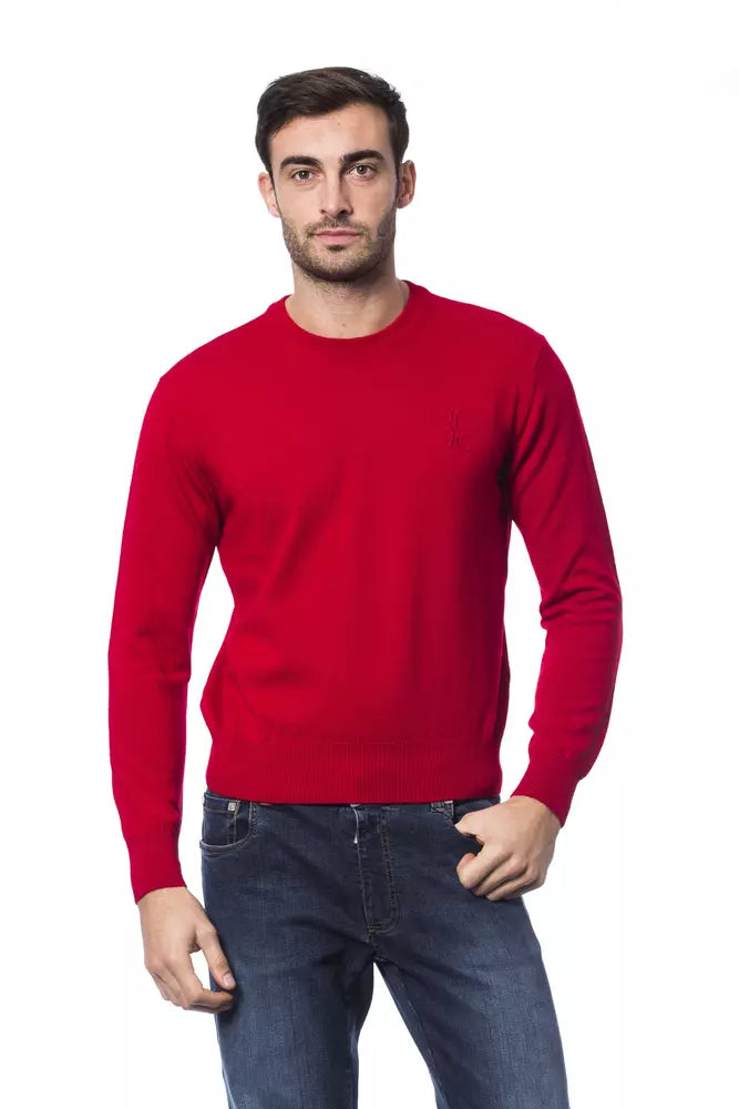 Roter Pullover aus Merinowolle