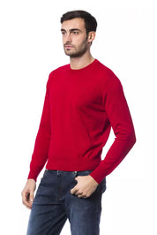 Roter Pullover aus Merinowolle