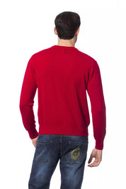 Roter Pullover aus Merinowolle