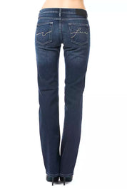 Blue Cotton Women Jeans