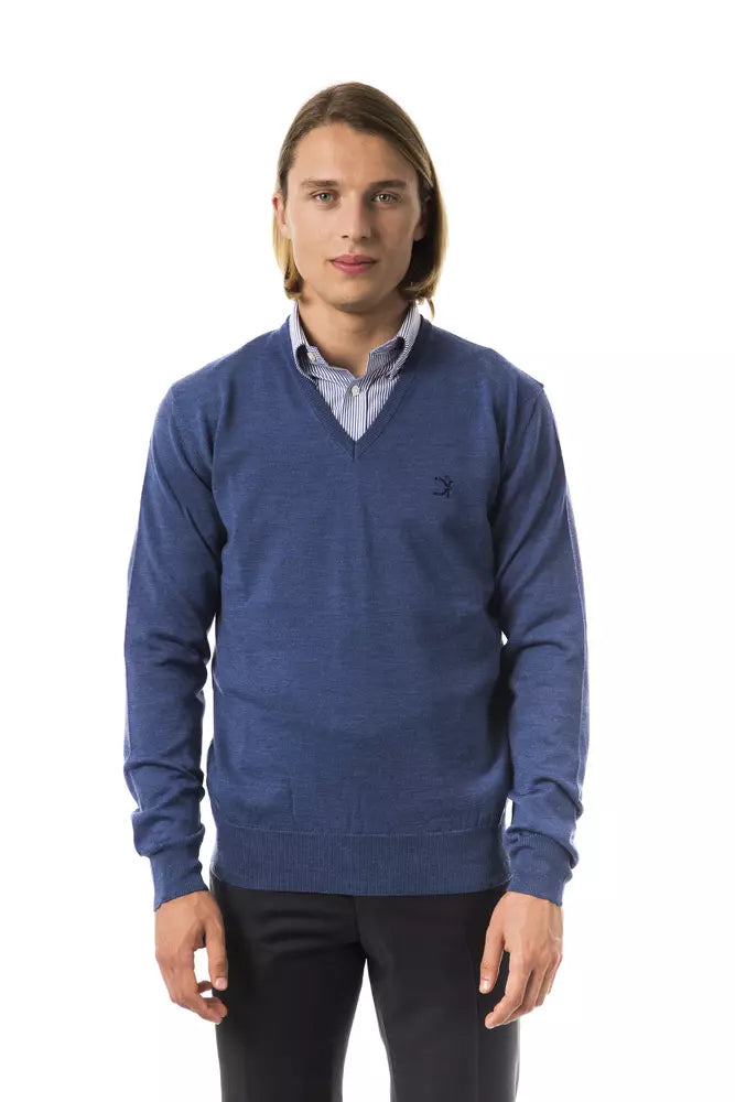 Pull en laine mérinos bleu