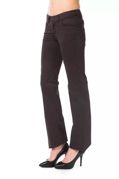 Brown Cotton Women Pants