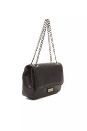 Sac bandoulière en cuir noir