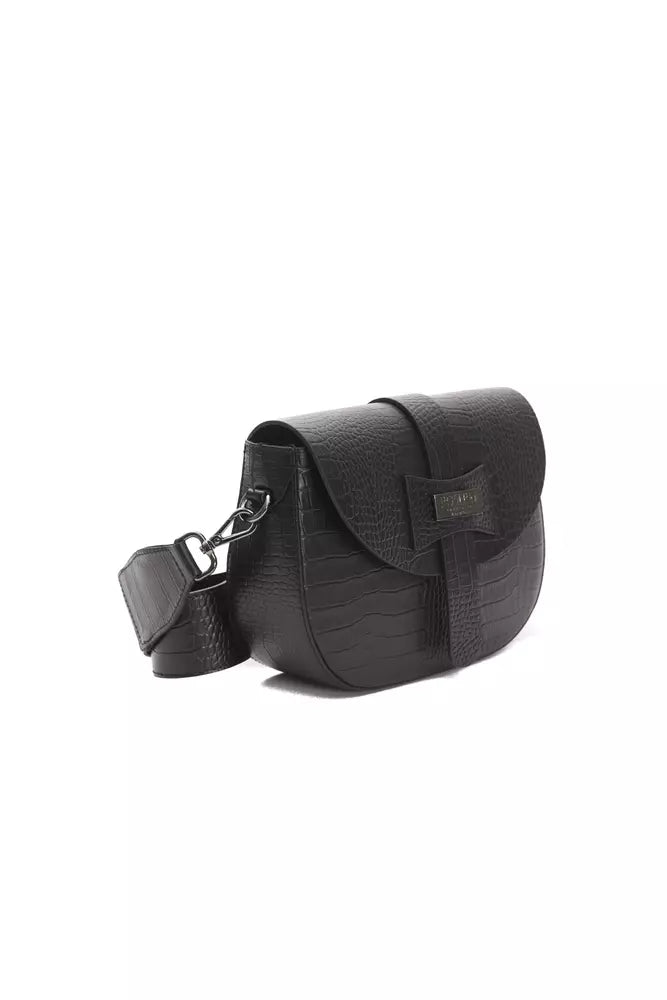 Sac bandoulière en cuir noir