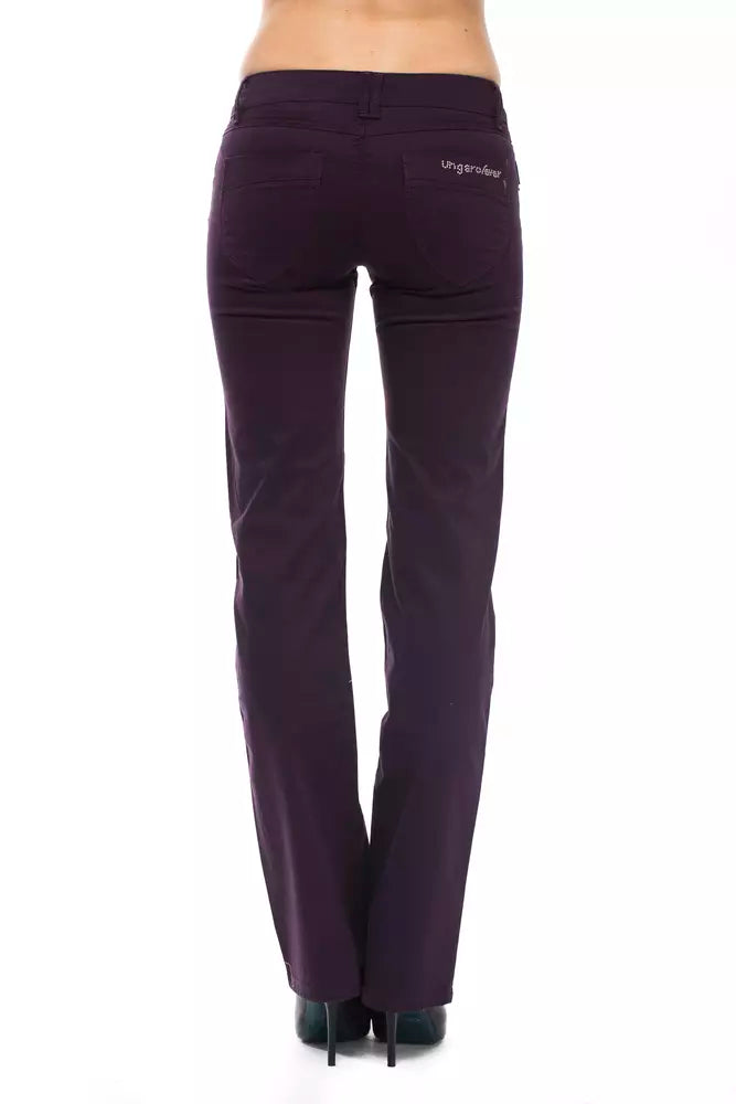 Purple Cotton Women Jean